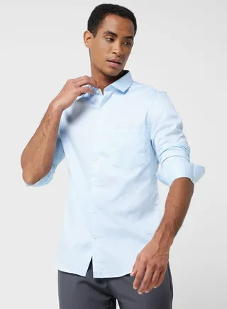 Thomas Scott Classic Slim Fit Micro Ditsy Printed Pure Cotton Formal Shirt 