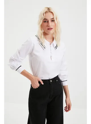 Blouse - White - Regular fit 