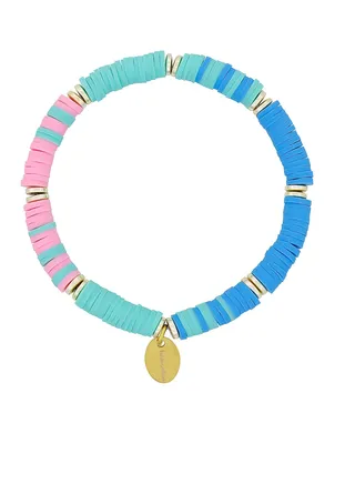 Prawn Surfer Bracelet Multi 16Cm Gold Plated 