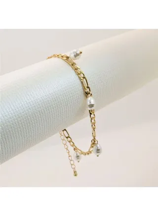 Pristine - Imitation Pearl Pendent Bracelet 