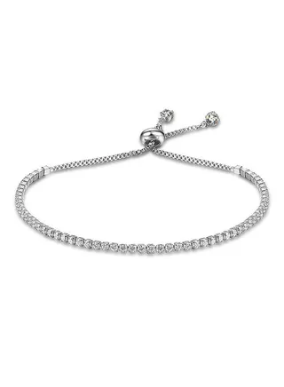 Alloy Rhinestone Bead Box Chain Bracelet 