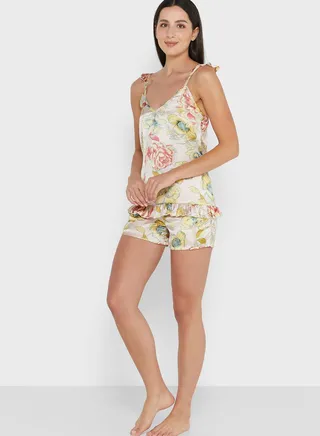 Printed Shorts Set