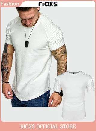 Men's Casual Short Sleeve T-Shirt Basic Top Tees for Training Exercise Workout 