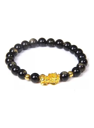 Feng Shui Mantra Obsidian Bracelet 