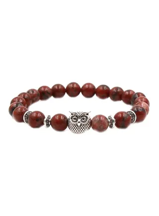 Owl Design Elastic Beaded Bracelet 