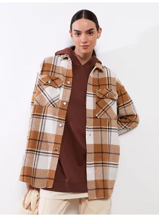 Plaid Long Sleeve Flannel Women Lumberjack Shirt Jacket 