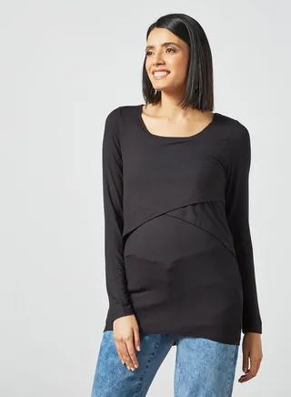 Camma 2-in-1 Maternity Top Black 