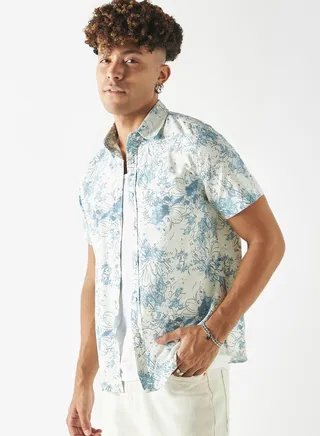 Floral Print  Relaxed\n  Fit Shirt