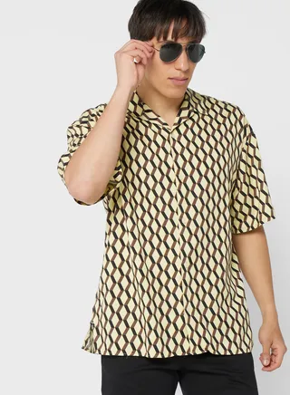 Tencel Aop Print Regular Fit Shirt 