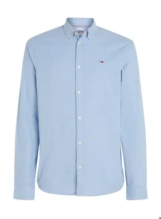 Men's Stretch Oxford Cotton Slim Fit Casual Shirt, Blue 