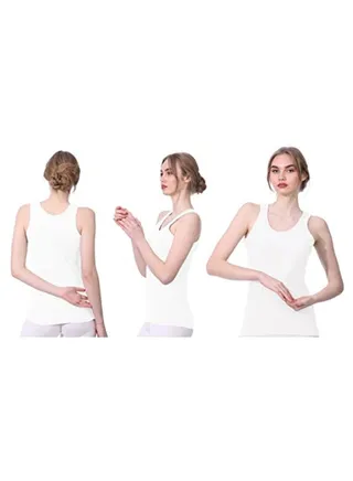 Dice Pack of 3 Bundle DW115/01 S/16 P*3 Solid TankTop Cut White 