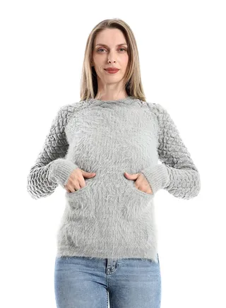 Womens Wool Shirt With 2 Pockets 
