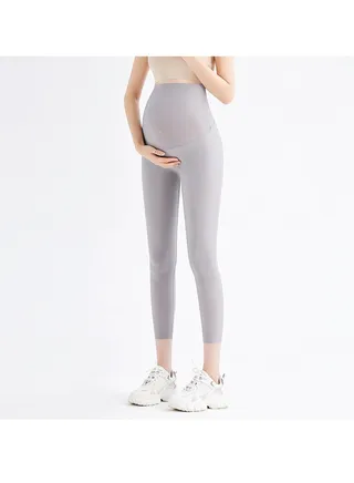 Spring thin maternity belly support pants 