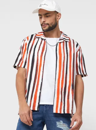 All Over Printed Reverse Collar Shirts 