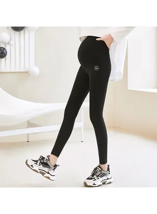 Spring thin maternity belly support pants 