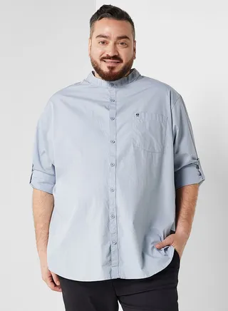 Men Plus Size Premium Slim Fit Casual Pure Cotton Shirt