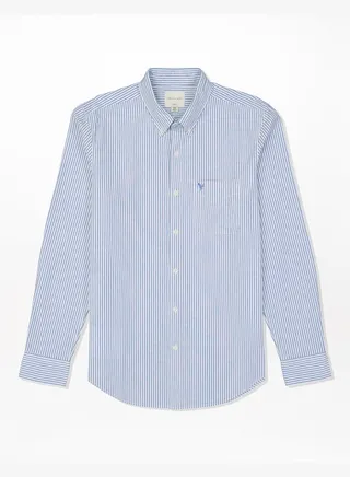 AE Striped Slim Fit Oxford Button-Up Shirt 