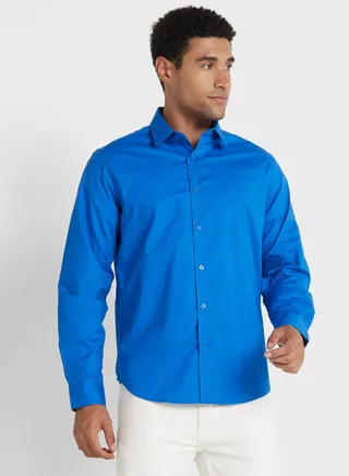 Long Sleeve Stretch Poplin Shirt 
