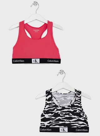 Kids 2 Pack Logo Bralette 