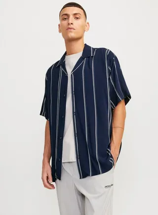 Striped Relaxed Fit Resort Shirt 