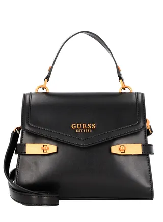 GUESSS Zadie Logo-Top Handle Bag - Black 