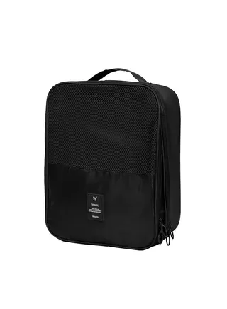 Shoe Bag Shoes Storage Bag Double-Layer Three-Position Boot Cover Dustproof Travel Handbag Shoe Cover Bag-Black33*23*20CM 