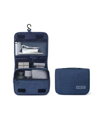 Cloth Hanging Toiletry Organizer Navy Blue 