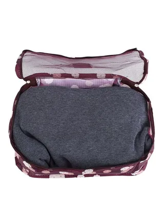 6-Piece Storage Bag Set For Clothes Red 
