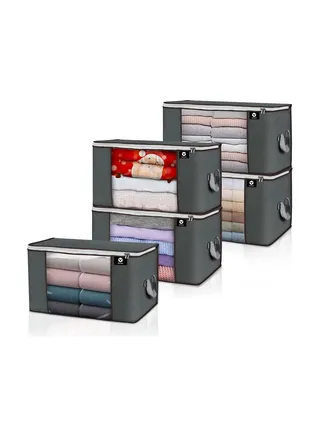 Foldable Clothes Storage Organizer Bag Pack of 5 