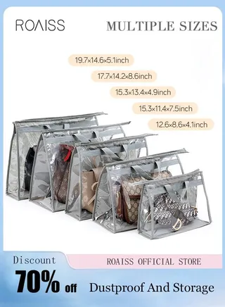 5 Packs Multi-size Storage Bags Transparent Waterproof Organizer for Women 