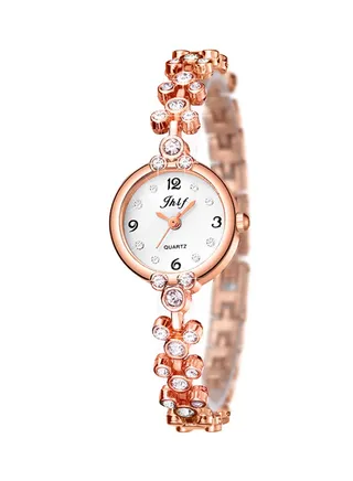 Women's Stainless Steel With Crystals Analog Watch 