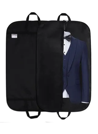 40" Suit Bags for Closet Storage and Travel, Waterproof Garment Cover Travel Bag with Handles, Gusseted Hanging Garment Bags for Men Suit Cover With Handles for Clothes, Coats, Jackets, Shirts 2PCS 