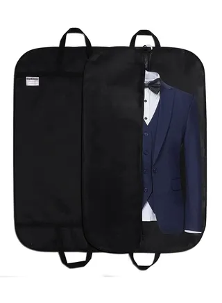 40" Suit Bags for Closet Storage and Travel, Waterproof Garment Cover Travel Bag with Handles, Gusseted Hanging Garment Bags for Men Suit Cover With Handles for Clothes, Coats, Jackets, Shirts 2PCS 