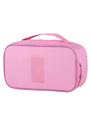 Bra Underwear Lingerie Portable Travel Organizer Bag Pink 