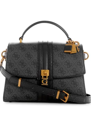 Ginevra Logo Top Handle Flap Cross-body Bags 