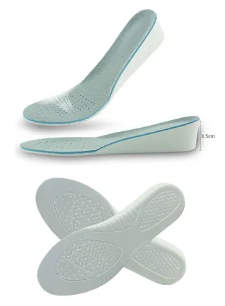 2 Pairs Of Invisible Inner Heightening 3.5 cm Insoles With Multifunctional Shock Absorption Sweat Absorption And Breathability 