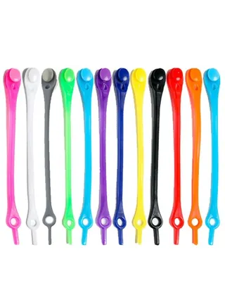12-Piece Elastic Silicone Waterproof No Tie Shoelaces Set 