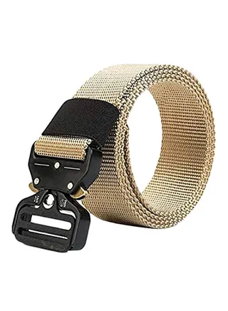 Nylon Belt Beige/Black 