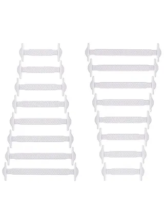 Elastic Silicone No-Tie Shoelace Set (White) 