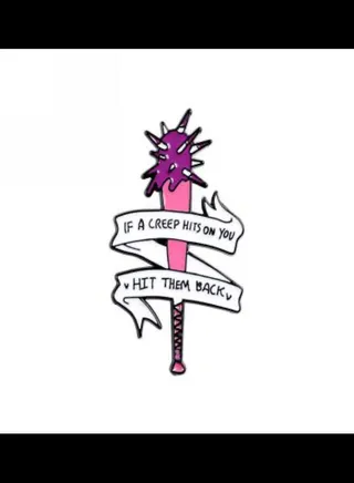 Wand Mace Design Unisex Brooch 