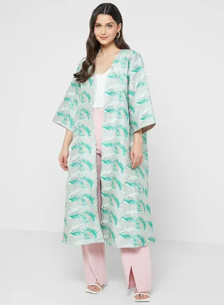 Printed Knitted Kimono 