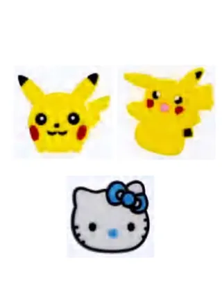 3 Pieces Pikachu Cartoon Brooch Design 