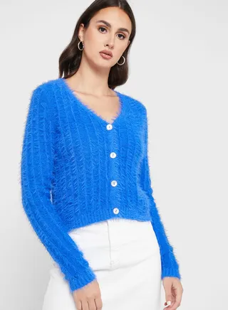 Button Detail Knitted Cardigan 