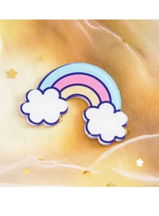 Unisex rainbow brooch 