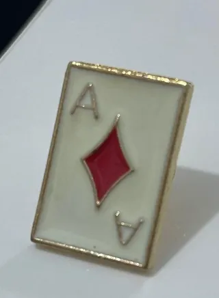 Brooch Playing Card Shape Diamond 