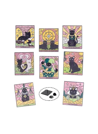 KASTWAVE Fashion Cartoon Daily Life Decor Enamel Brooch Pins Set for Women's Clothing Decorate,8 Pcs 