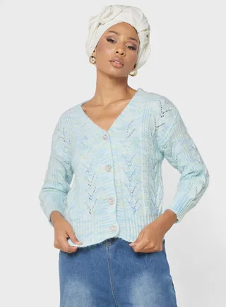 Cable Knit Ombre Cardigan