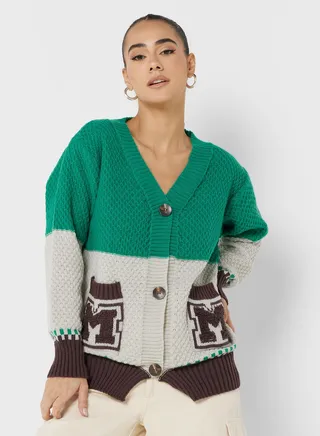 Colorblocked Cardigan
