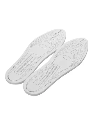2-Piece Soft Antibacterial Memory Foam Shoe Pad Insole White 
