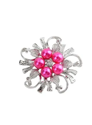 New Diamond Studded Pearl Brooch 